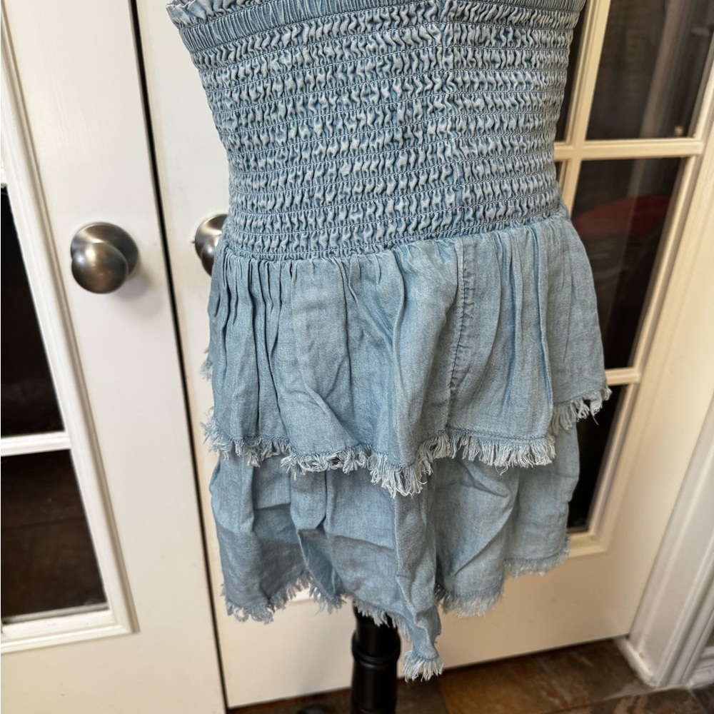 Aerie Blue Tiered Women's Skirt NWOT - Picture 3 of 5